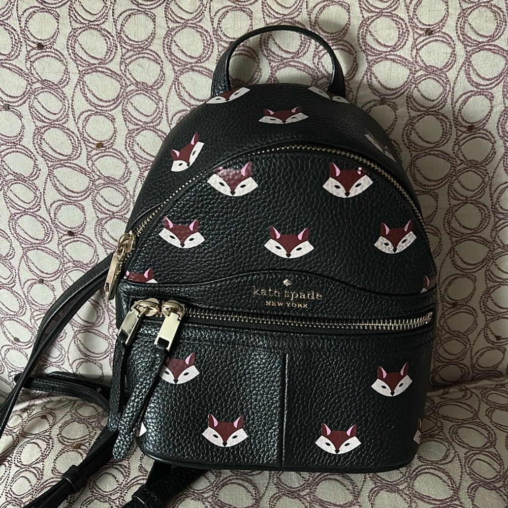 Kate Spade Out of the Woods Fox Convertible Mini Backpack